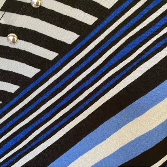 NWOT MICHAEL Michael Kors Striped Mediterranean Blue
Stud Tunic Silky Dress M - Picture 8 of 14